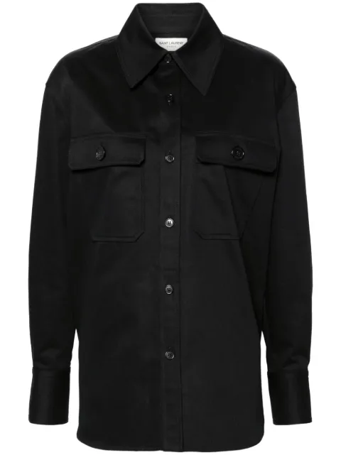 Saint Laurent Saharienne twill cotton shirt