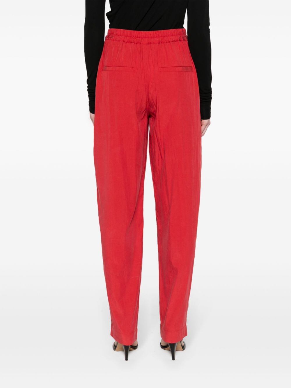 Shop Isabel Marant Hectorina Tapered Trousers In Red