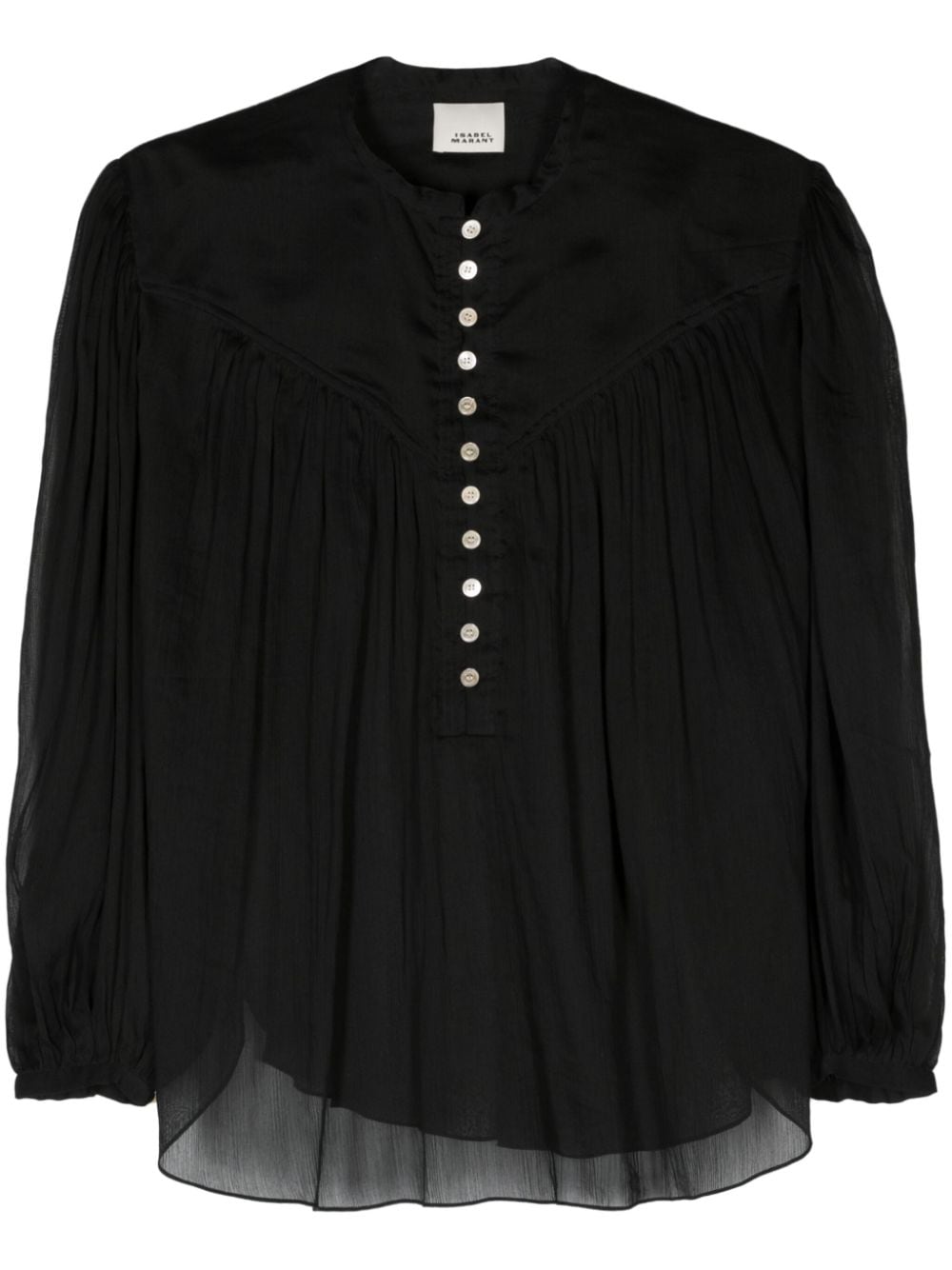 ISABEL MARANT Kiledia cotton-blend blouse Zwart