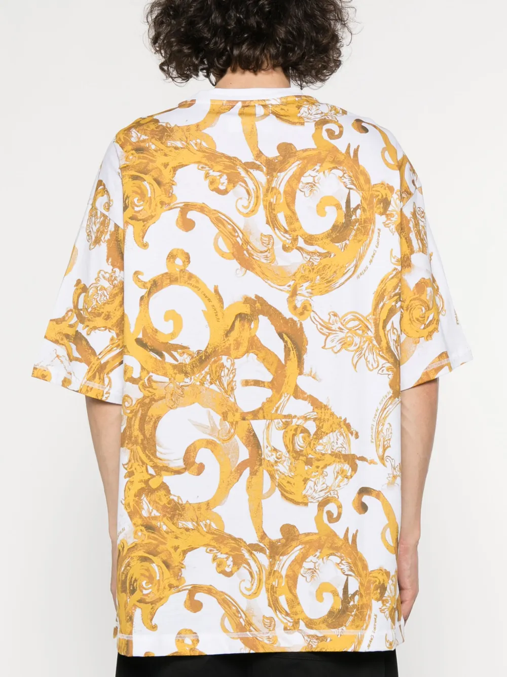 Versace Jeans Couture T-shirt met logoprint Wit