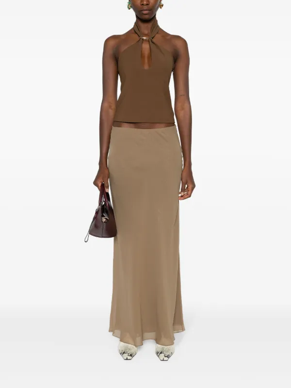 スカート KHAITE Woman Skirt Beige 4123186 963 KHAITE Lenno suede midi skirt | NET-A-PORTER