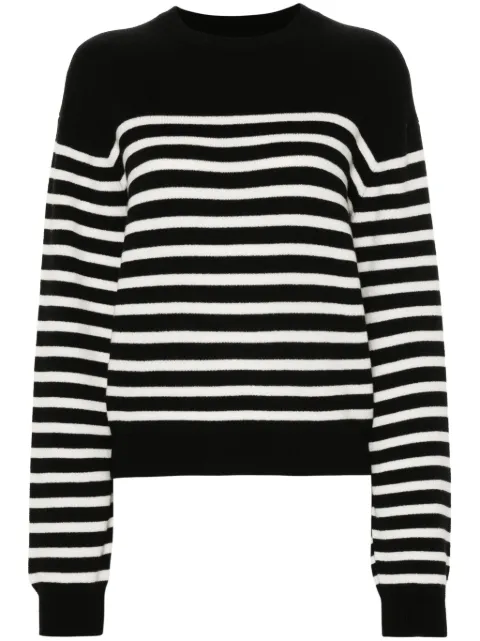 KHAITE long-sleeve striped jumper