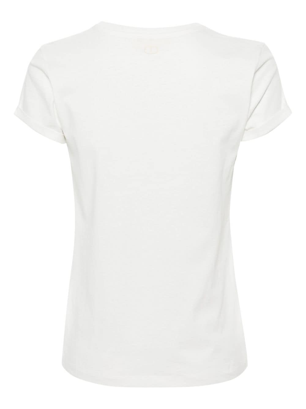 TWINSET Katoenen T-shirt met grafische print - Wit