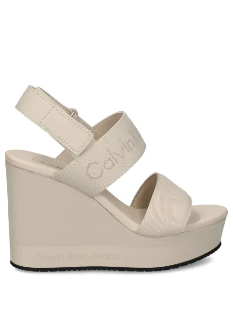 Calvin Klein Jeans logo-strap 110mm wedge sandals