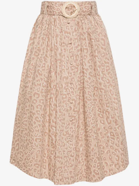 TWINSET falda midi con animal print