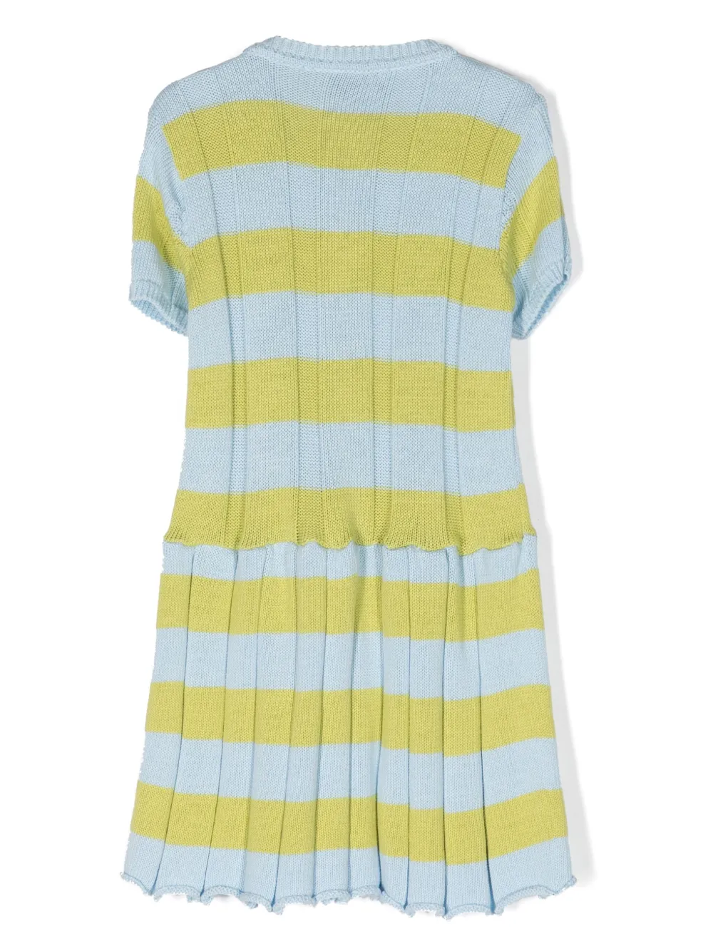 Mi Mi Sol Ribgebreide jurk met kralen - Blauw
