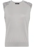 Fabiana Filippi sequin-embellished fine-knit top - Grey
