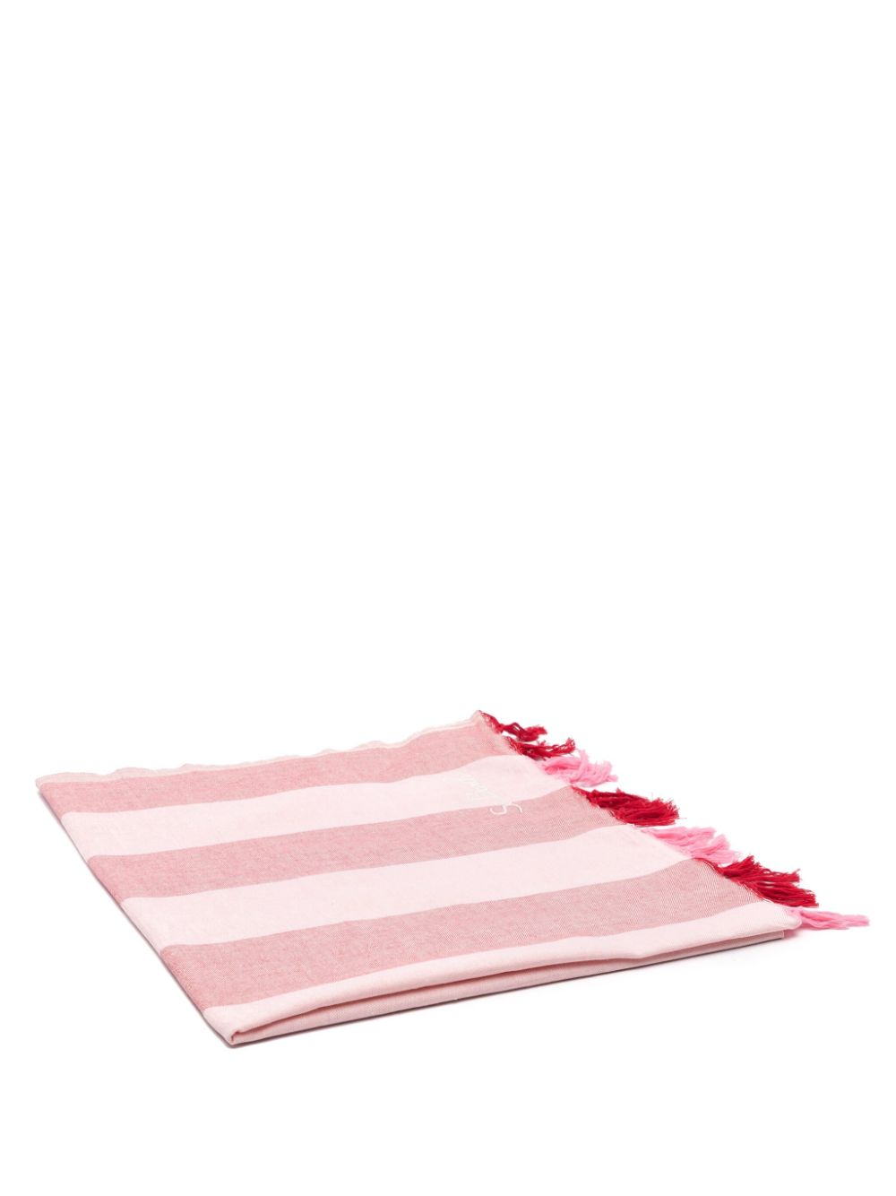 Mc2 Saint Barth Foutas Striped Beach Towel In Pink