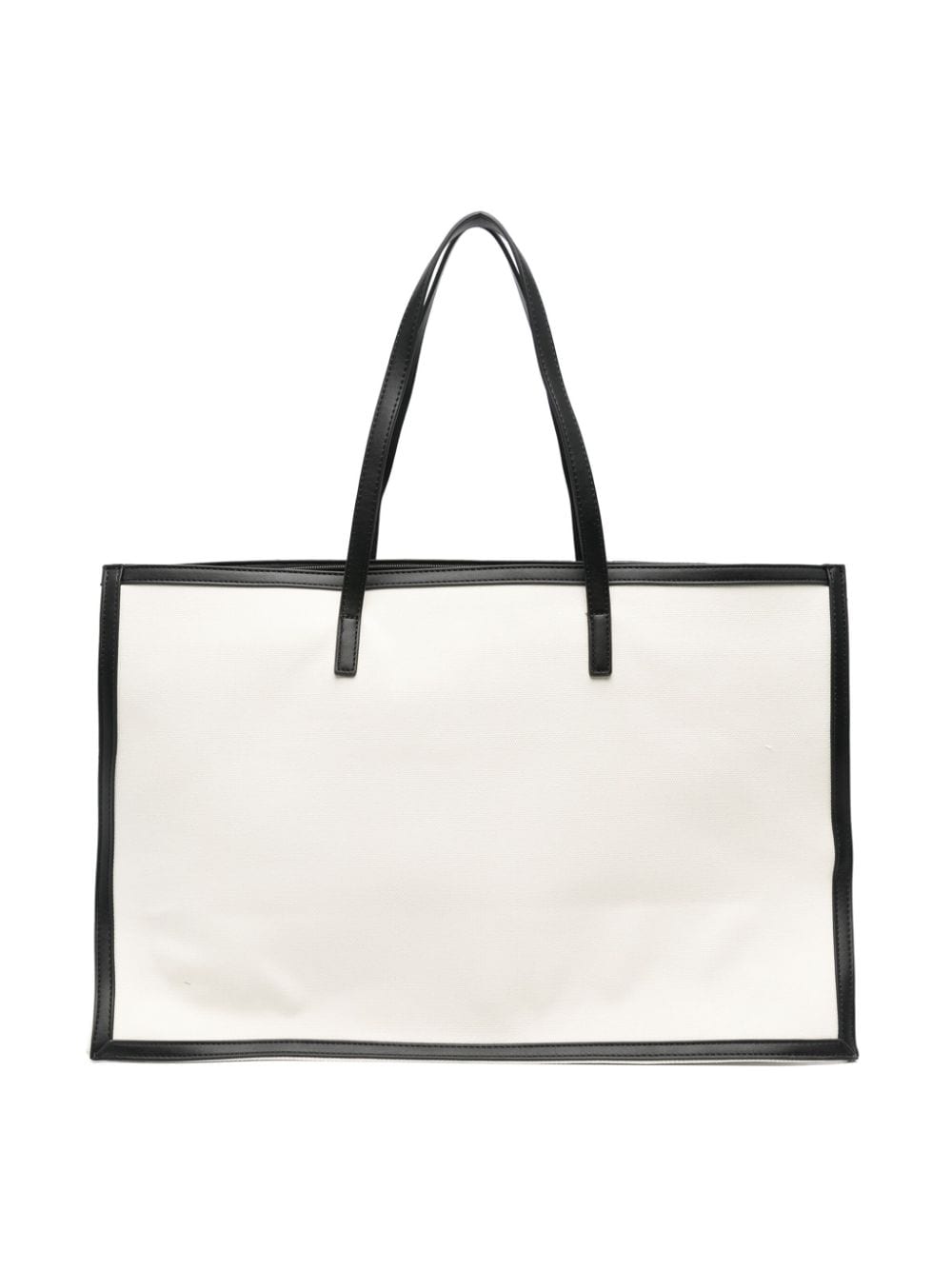 Shop Msgm Logo-print Canvas Tote Bag In Neutrals