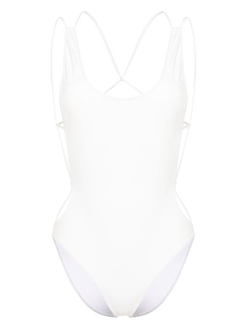 ISABEL MARANT Tenisia lace-up swimsuit