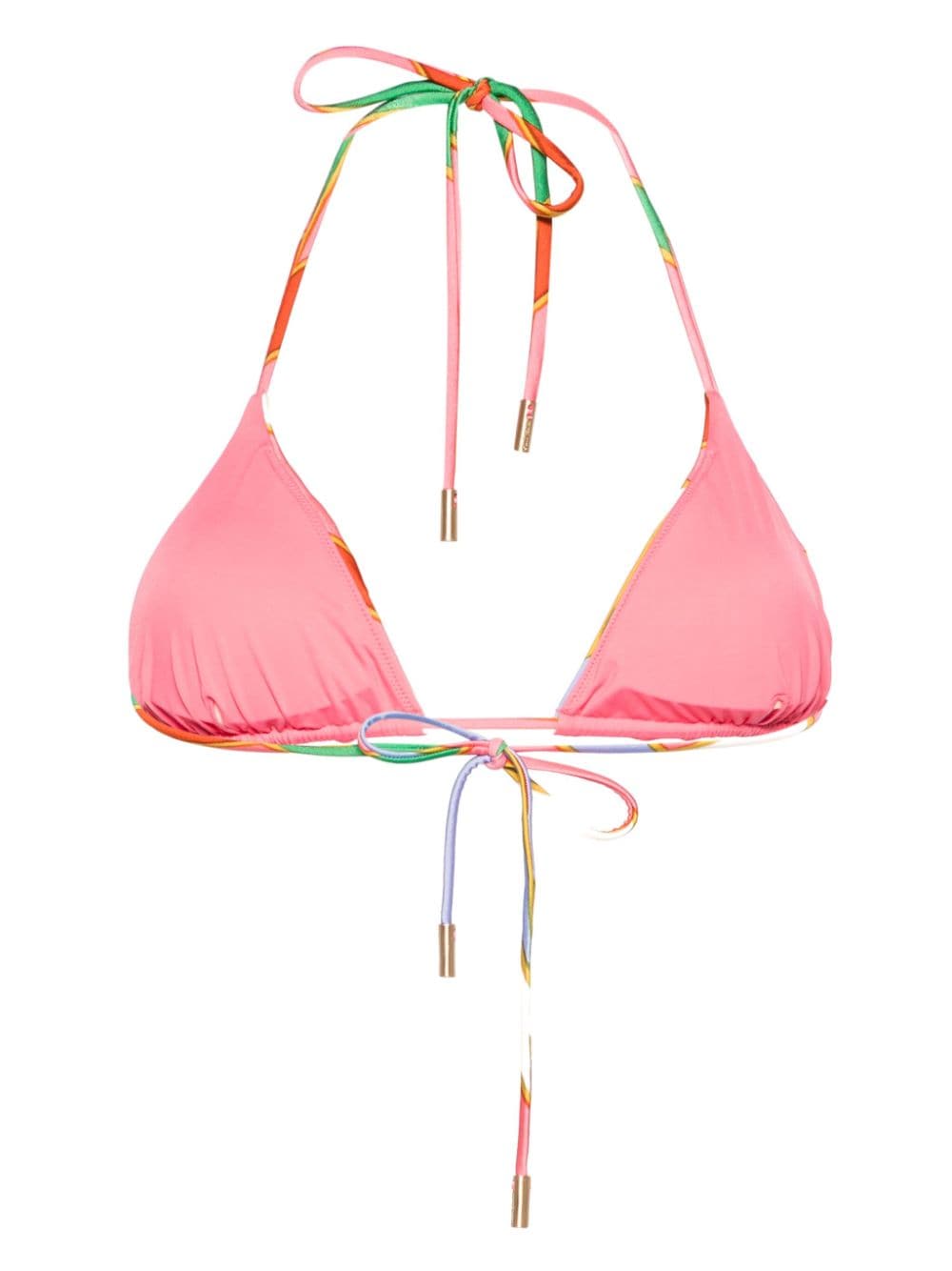 Shop Cult Gaia Estella Abstract-print Bikini Top In Pink