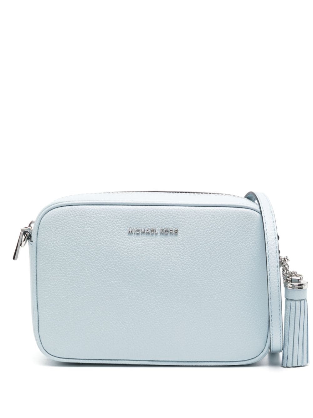 Michael Kors Ginny Leather Cross Body Bag In Blue