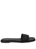 Calvin Klein logo-print elasticated-strap slides - Black