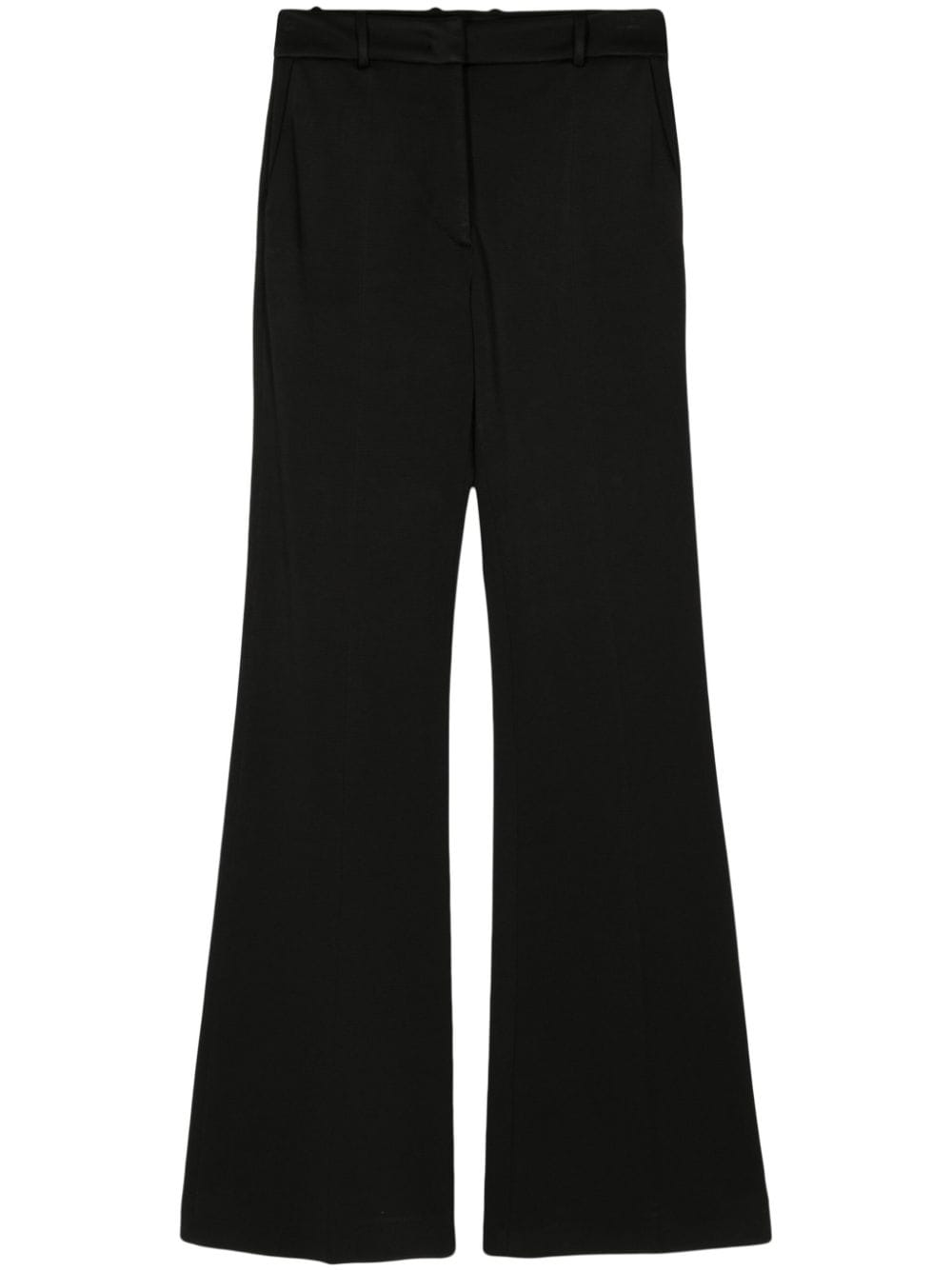 Shop Joseph Mid-rise Flared Trousers In Black