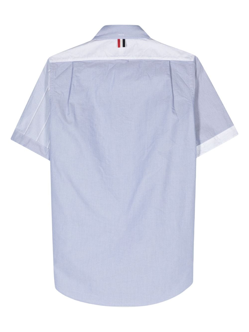 Shop Thom Browne Colour-block Button-down Shirt In White