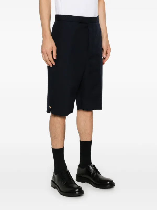 ショートパンツ THOM BROWNE Thom Browne High Waisted Shorts Thom Browne high-rise Backstrap Shorts | Blue | FARFETCH