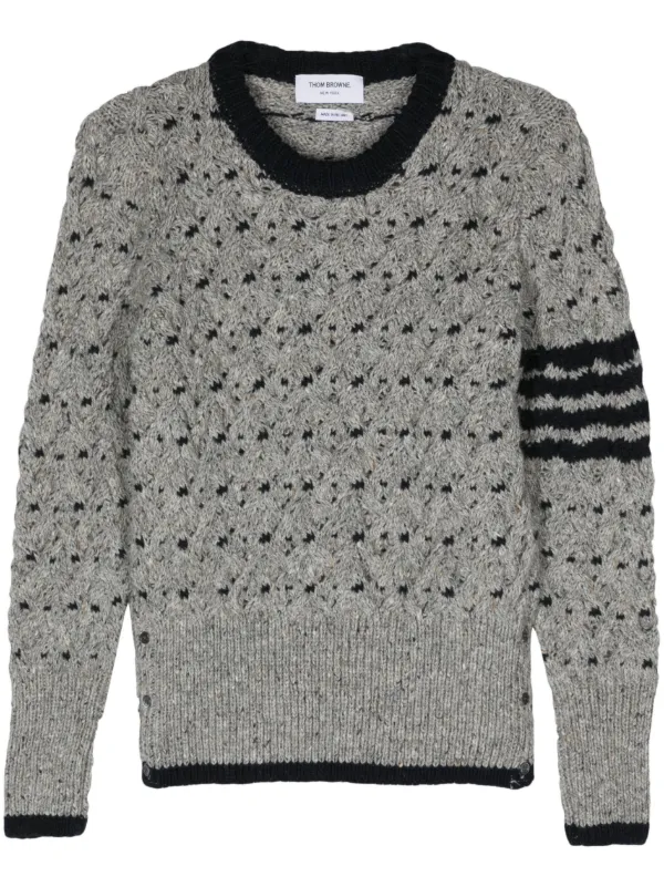 Thom Browne offers Gray Knit Sweater