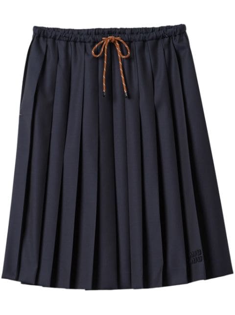 Miu Miu jupe mi-longue à design plissé