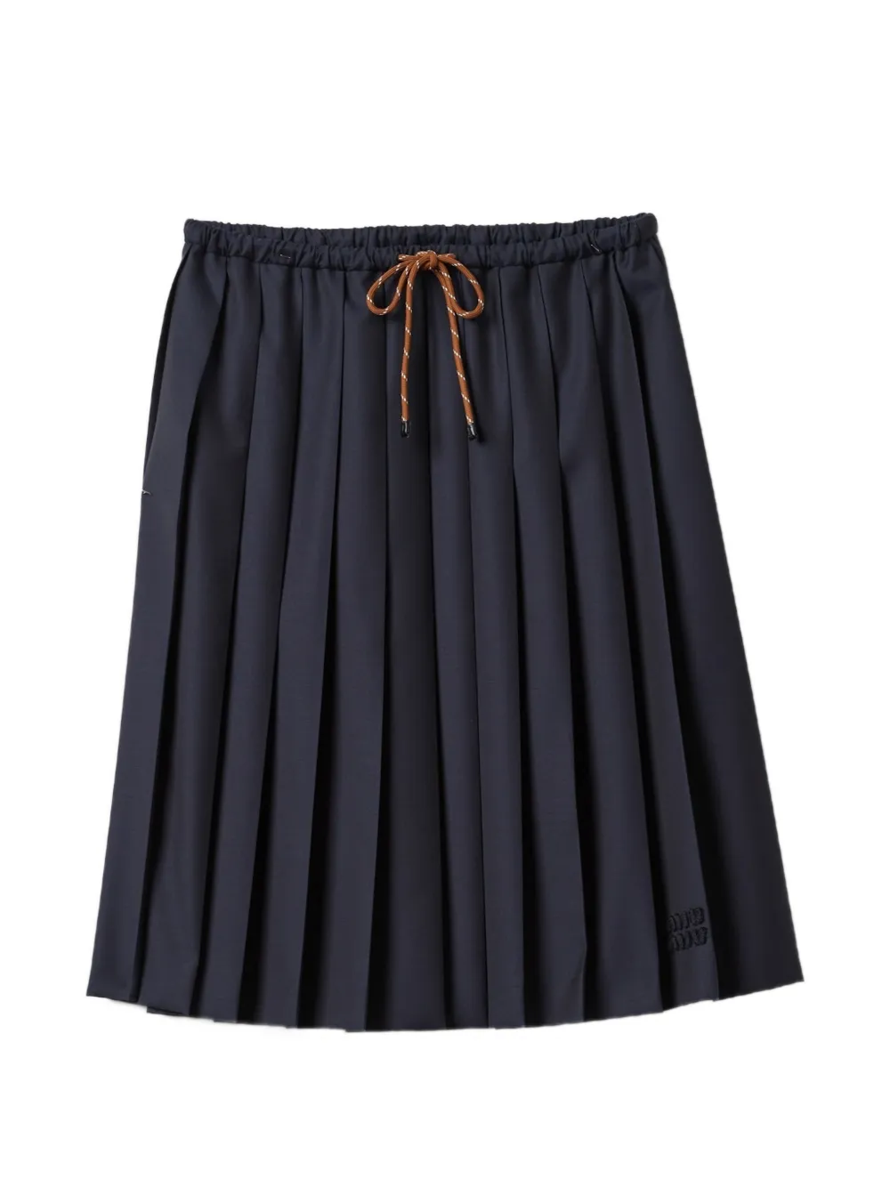 Miu Miu Gonna midi plissettata - Blu