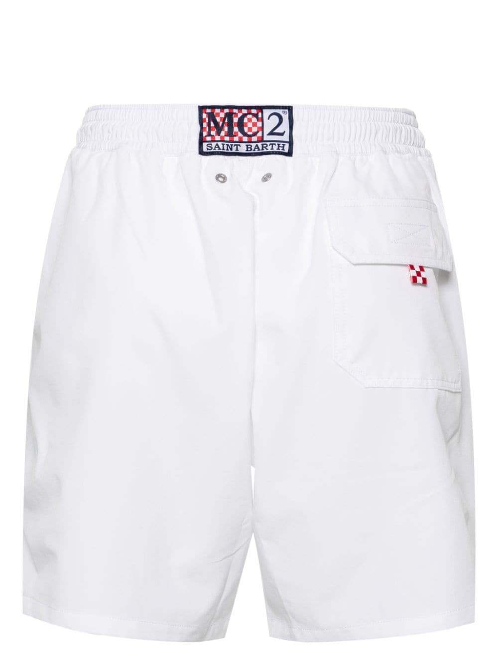 Shop Mc2 Saint Barth Comfort Swim Shorts In White