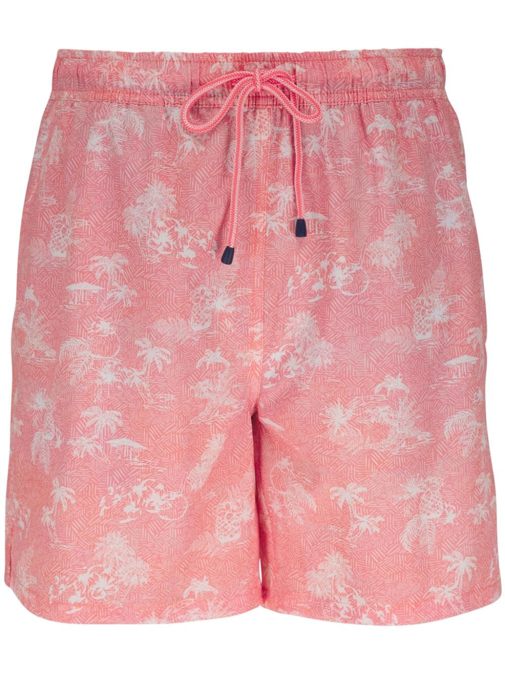 Shop Peter Millar Thatched Hawaiian Swim Shorts In Pink