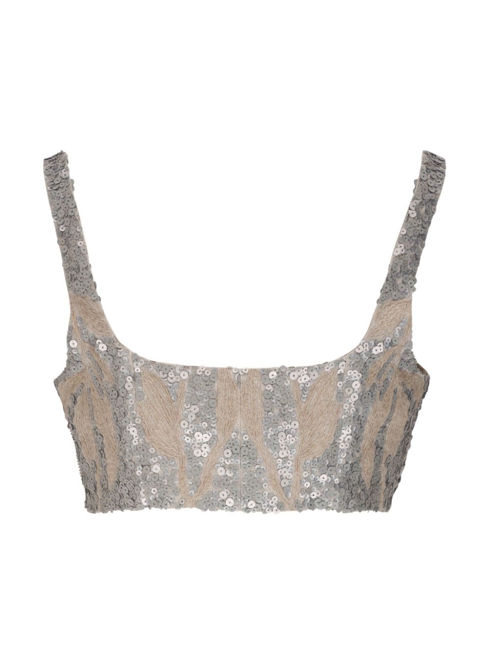 Brunello Cucinelli Cropped top versierd met stras - Beige