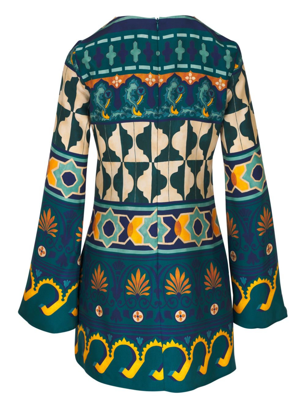 La DoubleJ Mini-jurk met geometrische print - Groen