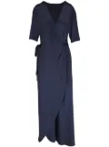 Peter Cohen V-neck silk dress - Blue