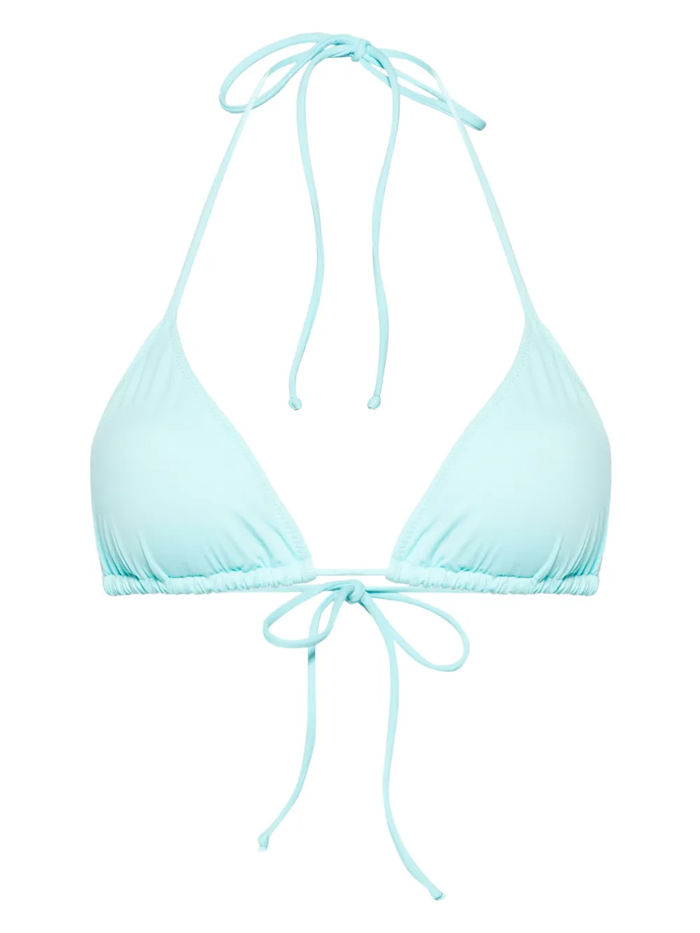 Mc2 Saint Barth Leah Triangle Bikini Top In Blue