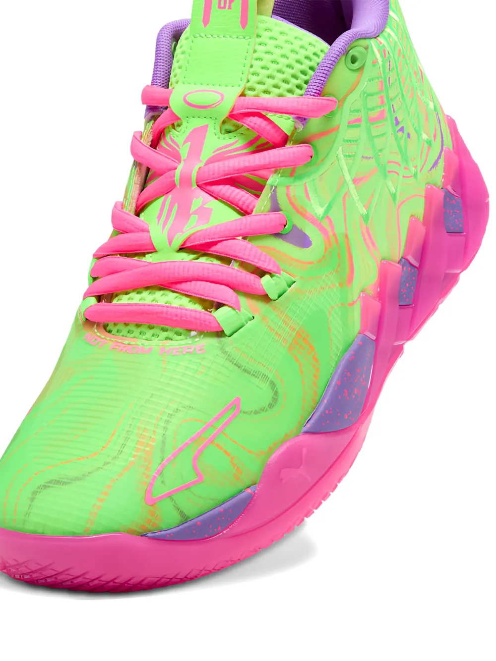 PUMA MB.01 Inverse Toxic "Purple Glimmer Knockout Pink-Green" sneakers