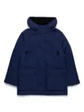 Diesel Kids logo-patch hooded jacket - Blue