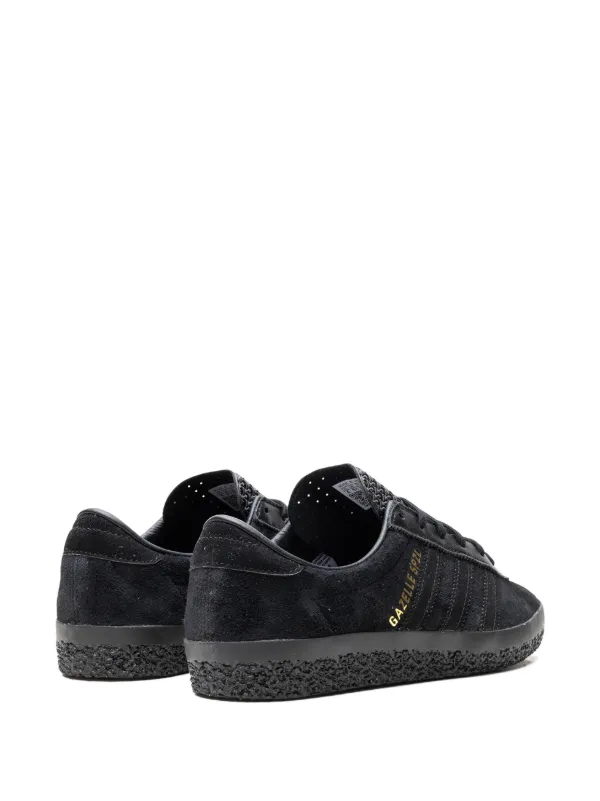 Black suede gazelles clearance