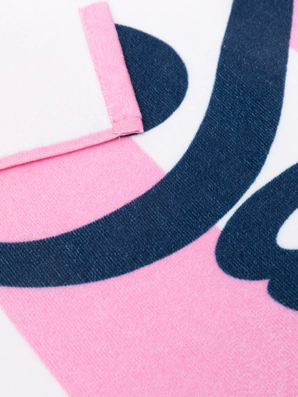 MC2 Saint Barth logo-print striped beach towel - Roze