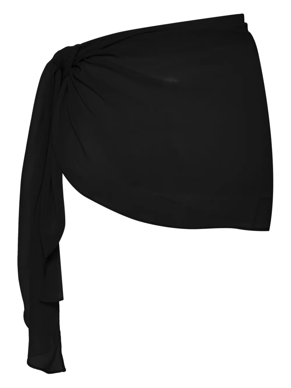 MC2 Saint Barth sheer georgette beach cover-up - Zwart
