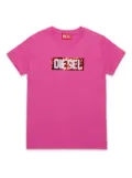 Diesel Kids sequin-embellished cotton T-shirt - Pink