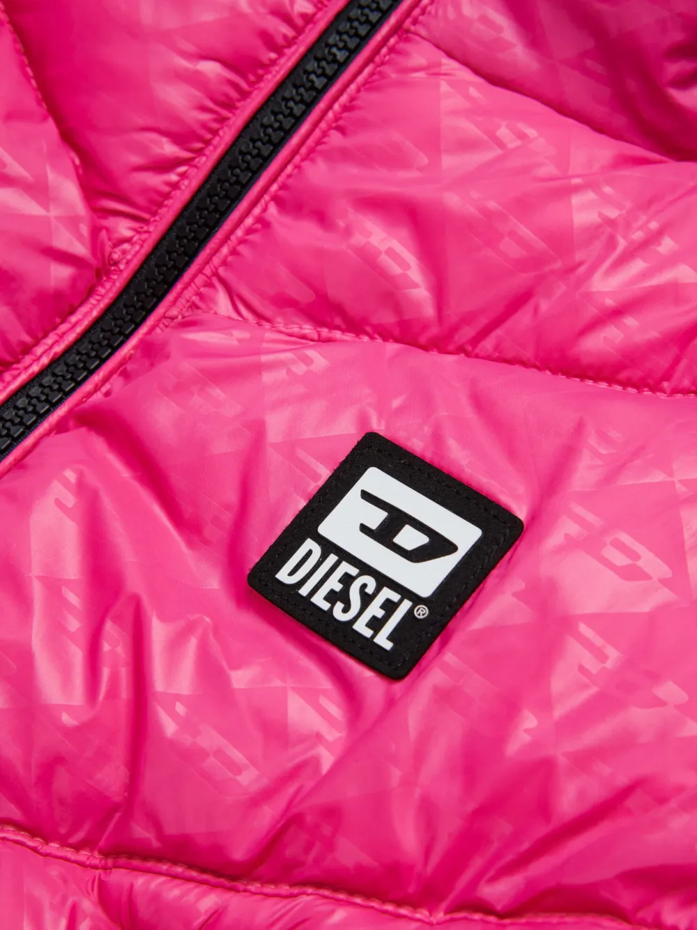 Diesel Kids Bomberjack met logopatch Roze