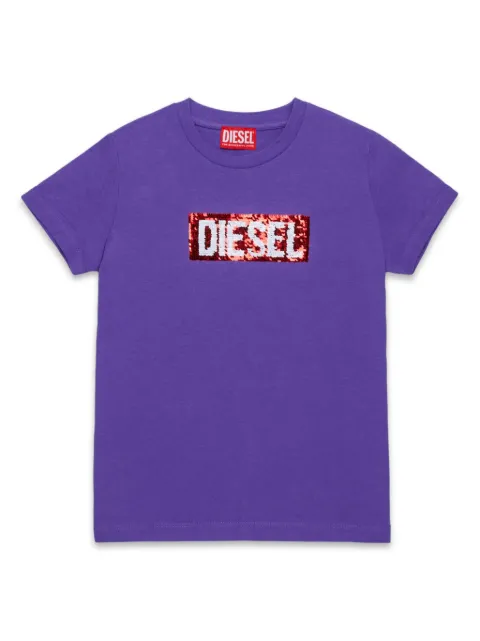 Diesel Kids playera con detalles de lentejuelas