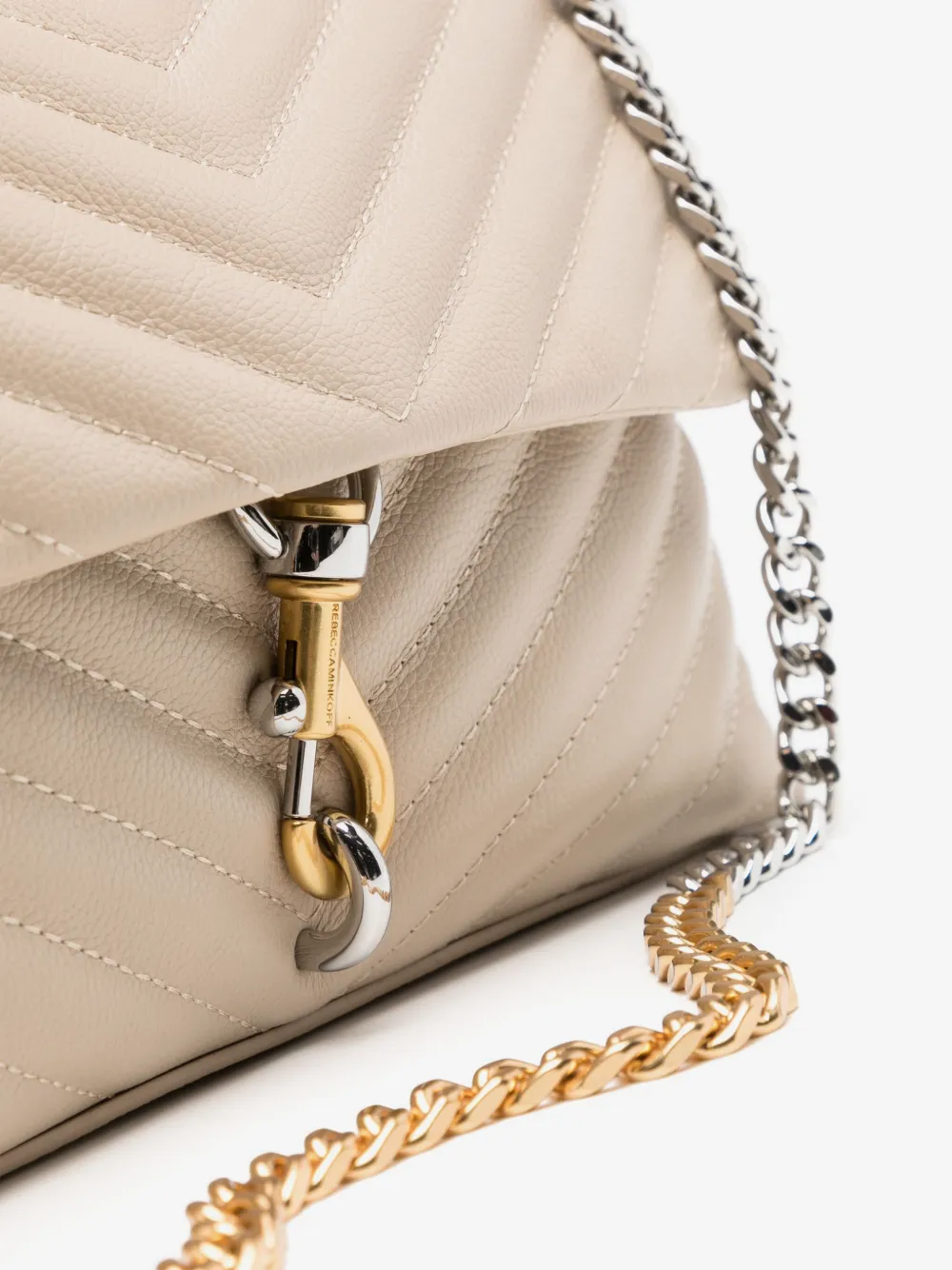 Rebecca Minkoff Medium Edie Leather Crossbody Bag | Neutrals  display picture 1