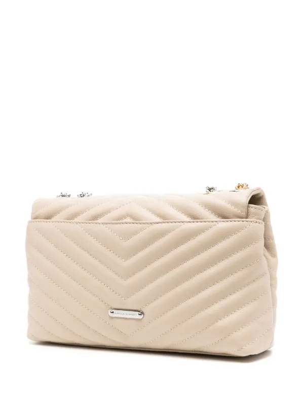 Rebecca Minkoff Medium Edie Leather Crossbody Bag Neutrals