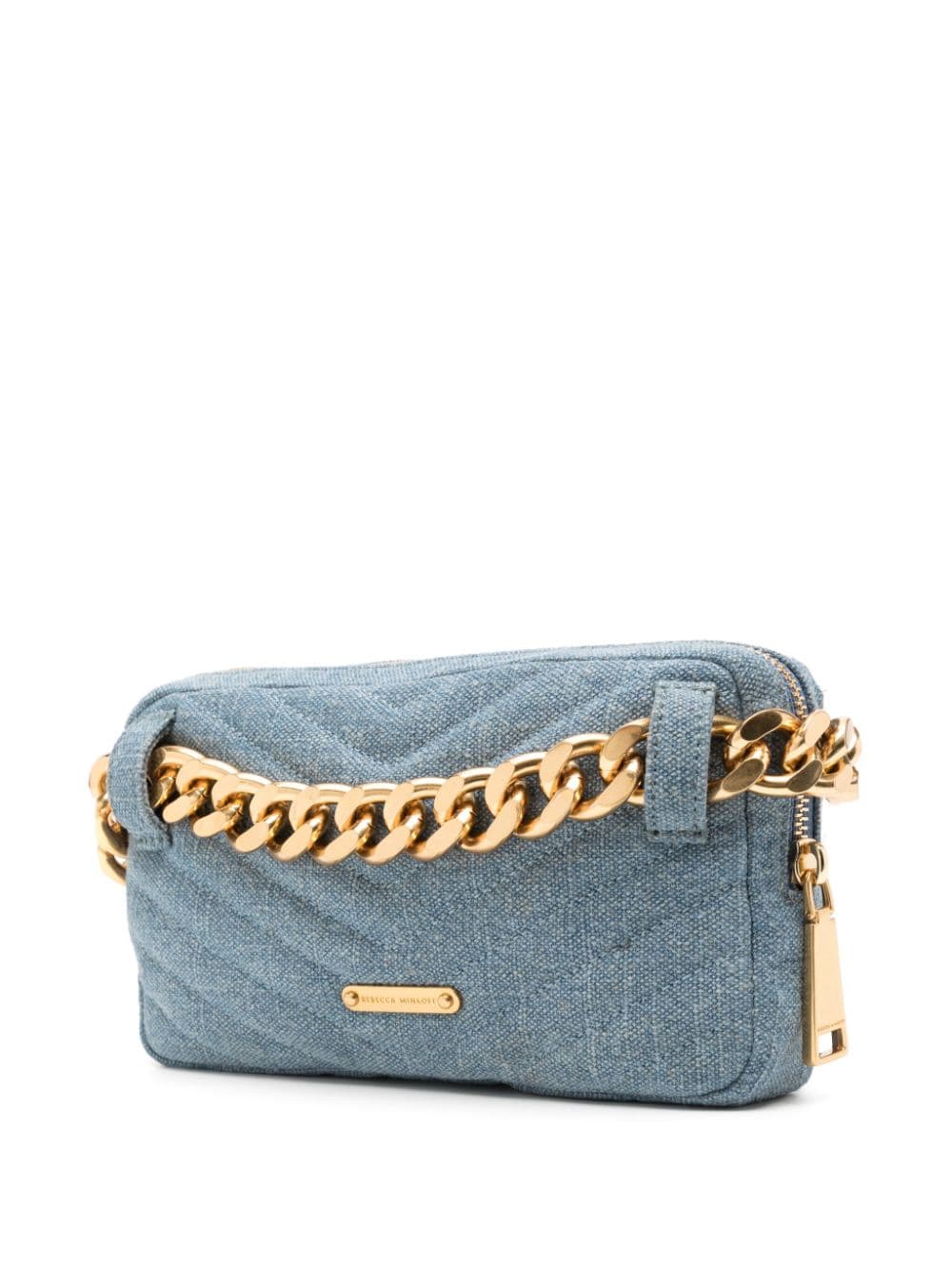 Shop Rebecca Minkoff Edie Quilted Belt Bag In Blau