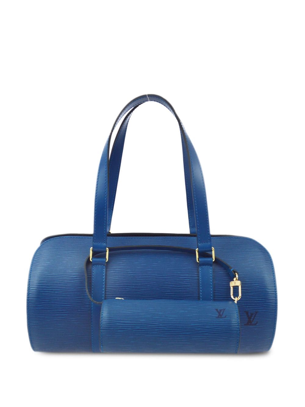 Pre-owned Louis Vuitton 1997 Soufflot Handbag In Blue