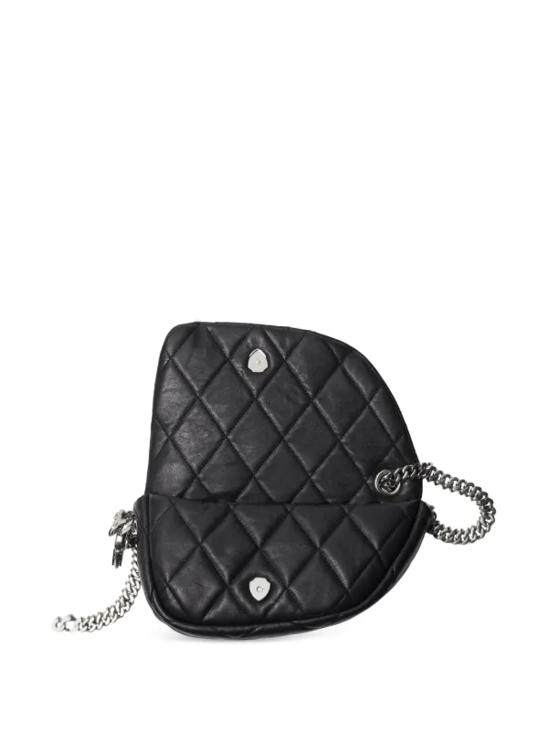Burberry Shield Lock Leather Shoulder Bag | Black | FARFETCH