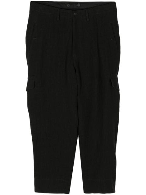 Y's tapered linen trousers