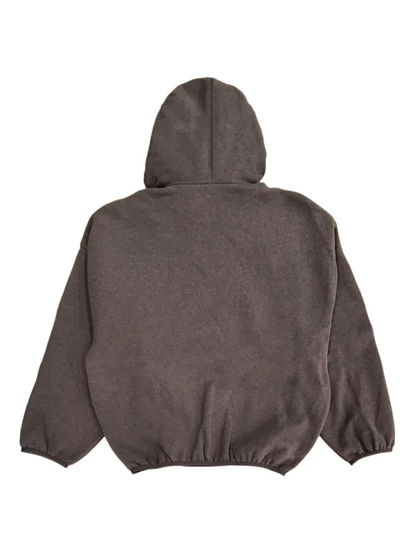 FEAR OF GOD ESSENTIALS Front Logo Patch Hoodie Brown FARFETCH IN