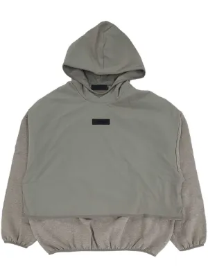 FEAR OF GOD ESSENTIALS Front Logo Patch Hoodie | Grey | FARFETCH PH