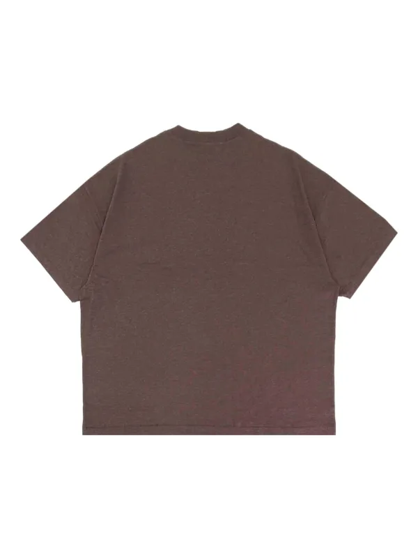 FEAR OF GOD ESSENTIALS logo-appliqué Cotton T-shirt Brown FARFETCH IN