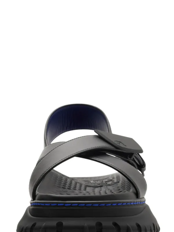 Burberry crossover straps Leather Sandals Black FARFETCH PH