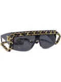 CHANEL Pre-Owned 1990-2000s chain sunglasses - Black