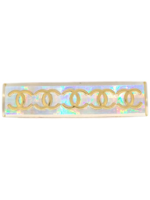 HOT SALE CHANEL 1997 CC iridescent hair clip Women