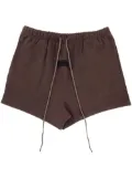 FEAR OF GOD ESSENTIALS logo-appliqué track shorts - Brown